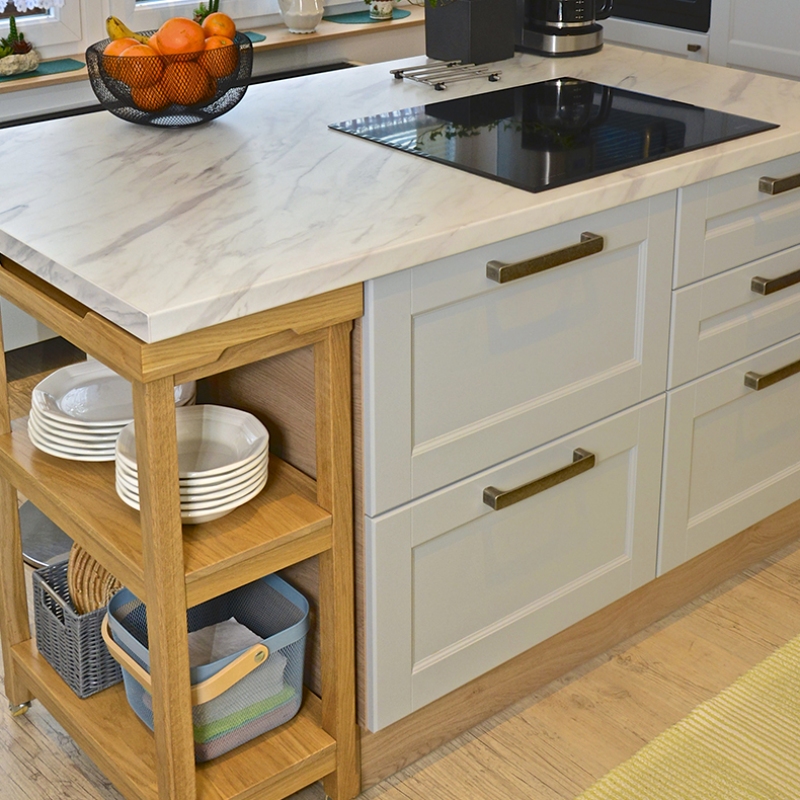 kuchyně s pojízdným vozíkem